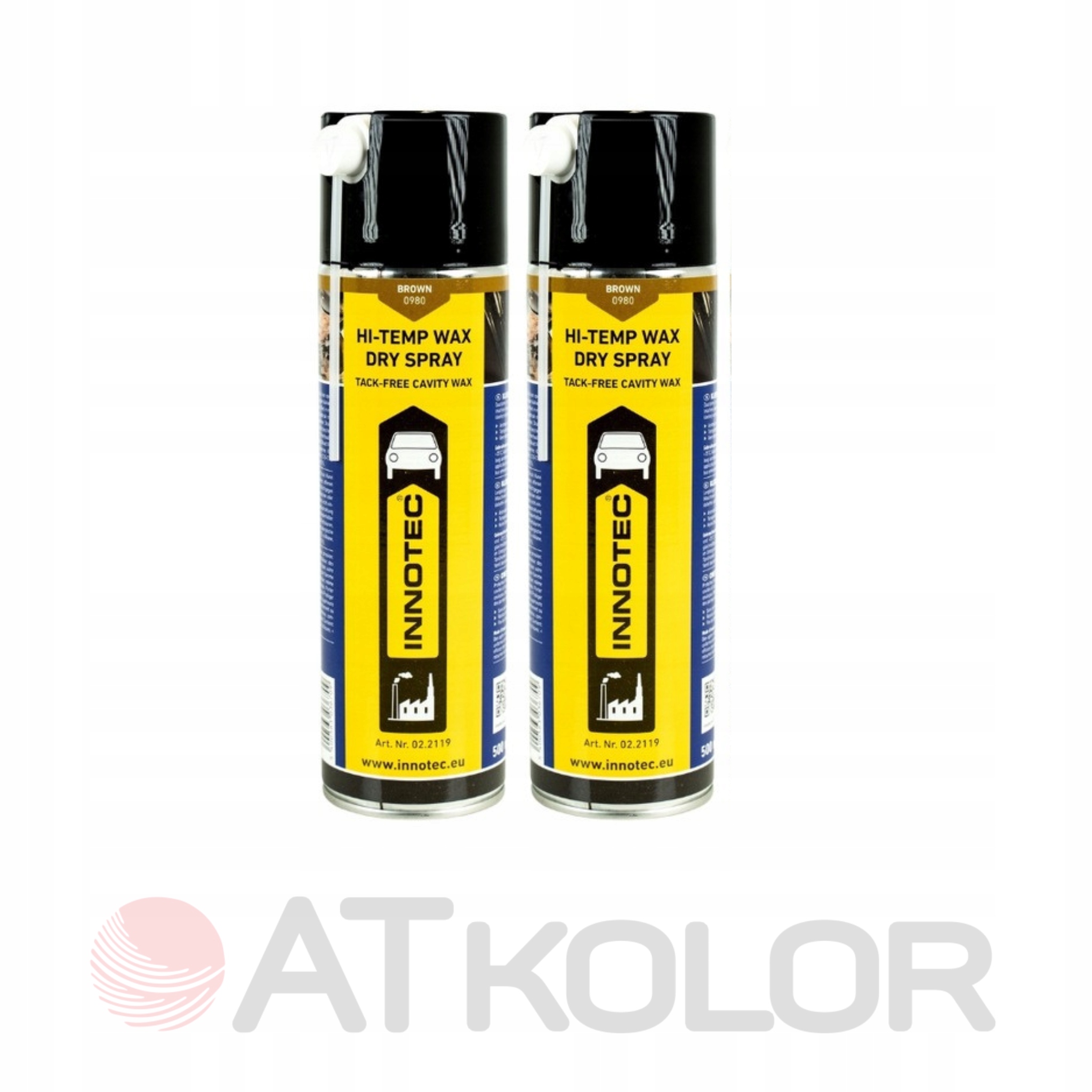 Suchý vosk na podvozky a profily Innotec Hi-Temp Wax Dry Spray Bronzový 2ks