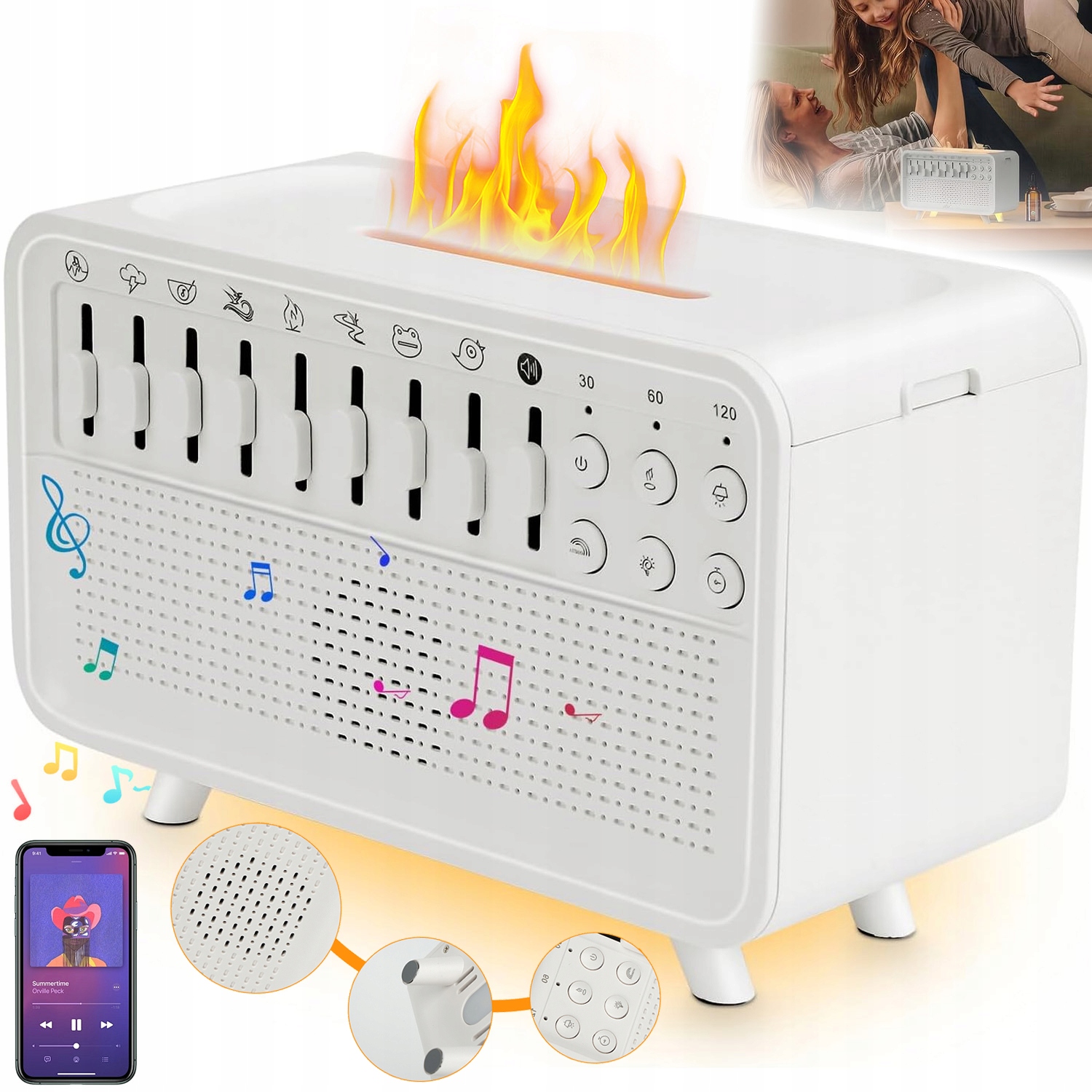 Difuzér Esenciálních Olejů Aromaterapie, Zvlhčovač Vzduchu Noční Lampa