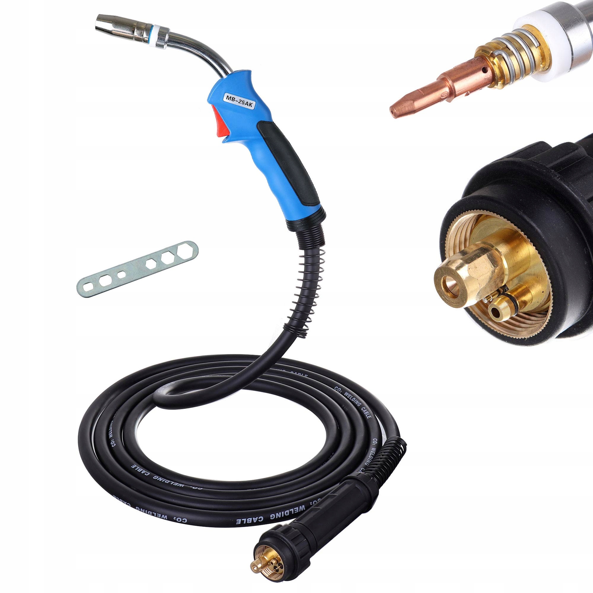 Svařovací Držák 4 Metry MB25 Mig Mag Eurokonektor Kloub Eurozásuvka