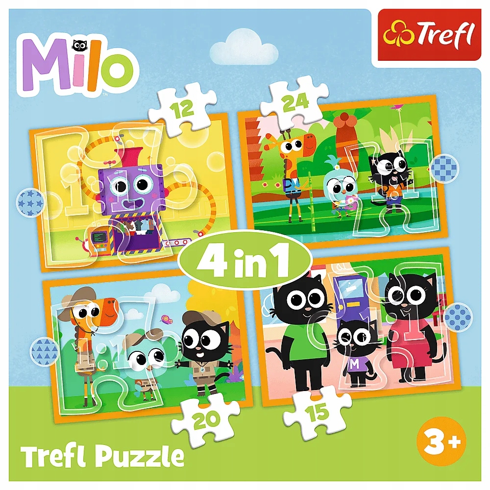 PUZZLE 4W1 POZNAJ MILO I JEGO PRZYJACIÓŁ 34654