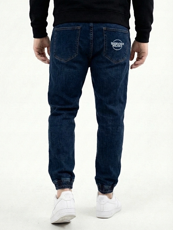 Jogger Kalhoty Środowisko Miejskie Jeans „classic“ Tmavě Modré XXL