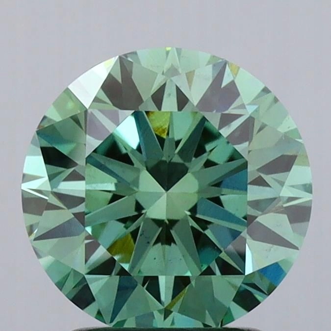 Diament laboratoryjny kolorowy 2.14ct ROUND Fancy Vivid Green VS2 (IGI)