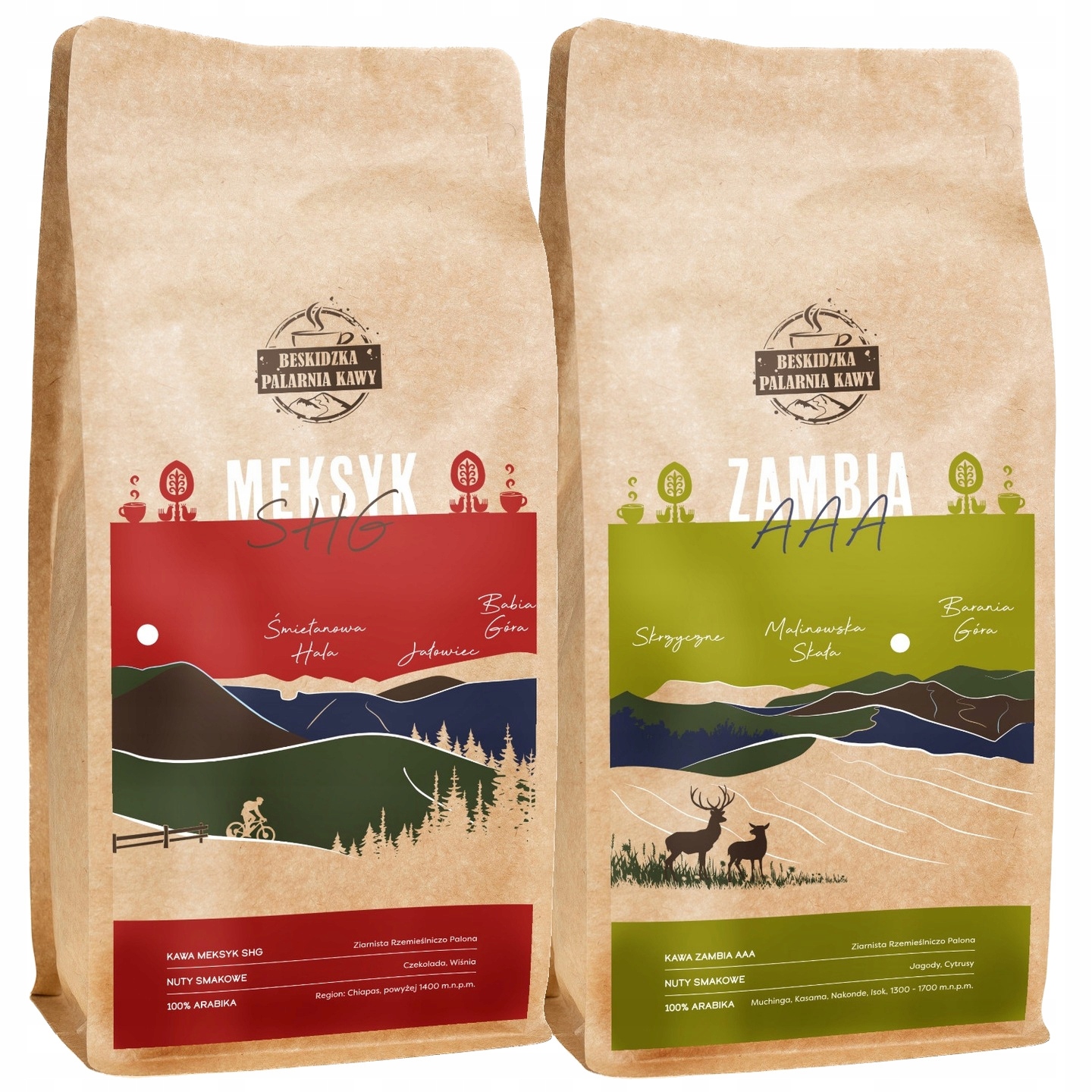 Levně Čerstvě Pražená Káva Zrnková Mexiko Shg 1KG Zambie Aaa 1KG 100% Arabica