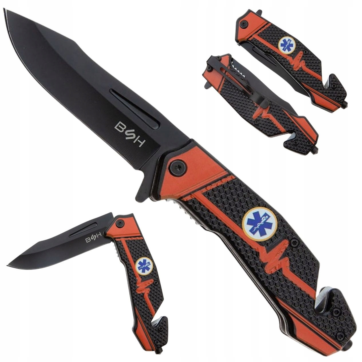 BSH СПАСАТЕЛЬНЫЙ НОЖ ПРУЖИННЫЙ ТАКТИЧЕСКИЙ КАРМАННЫЙ НОЖ СКЛАДНОЙ EDC ВЫЖИВАНИЯ