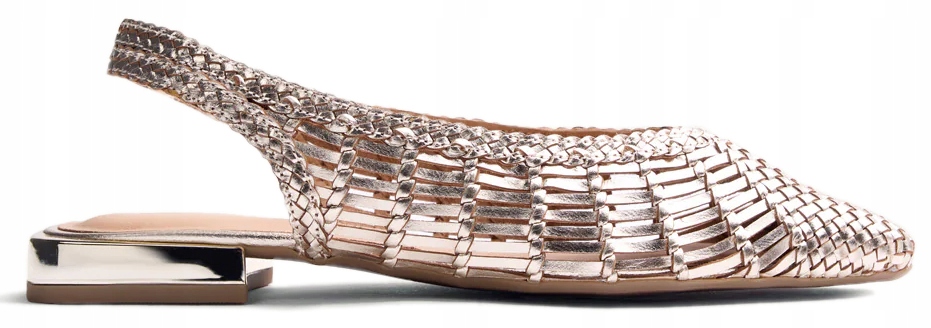 Platinové Baleríny Bez Paty, Kožené, Dámské, Nazouvací Boty Gioseppo 41