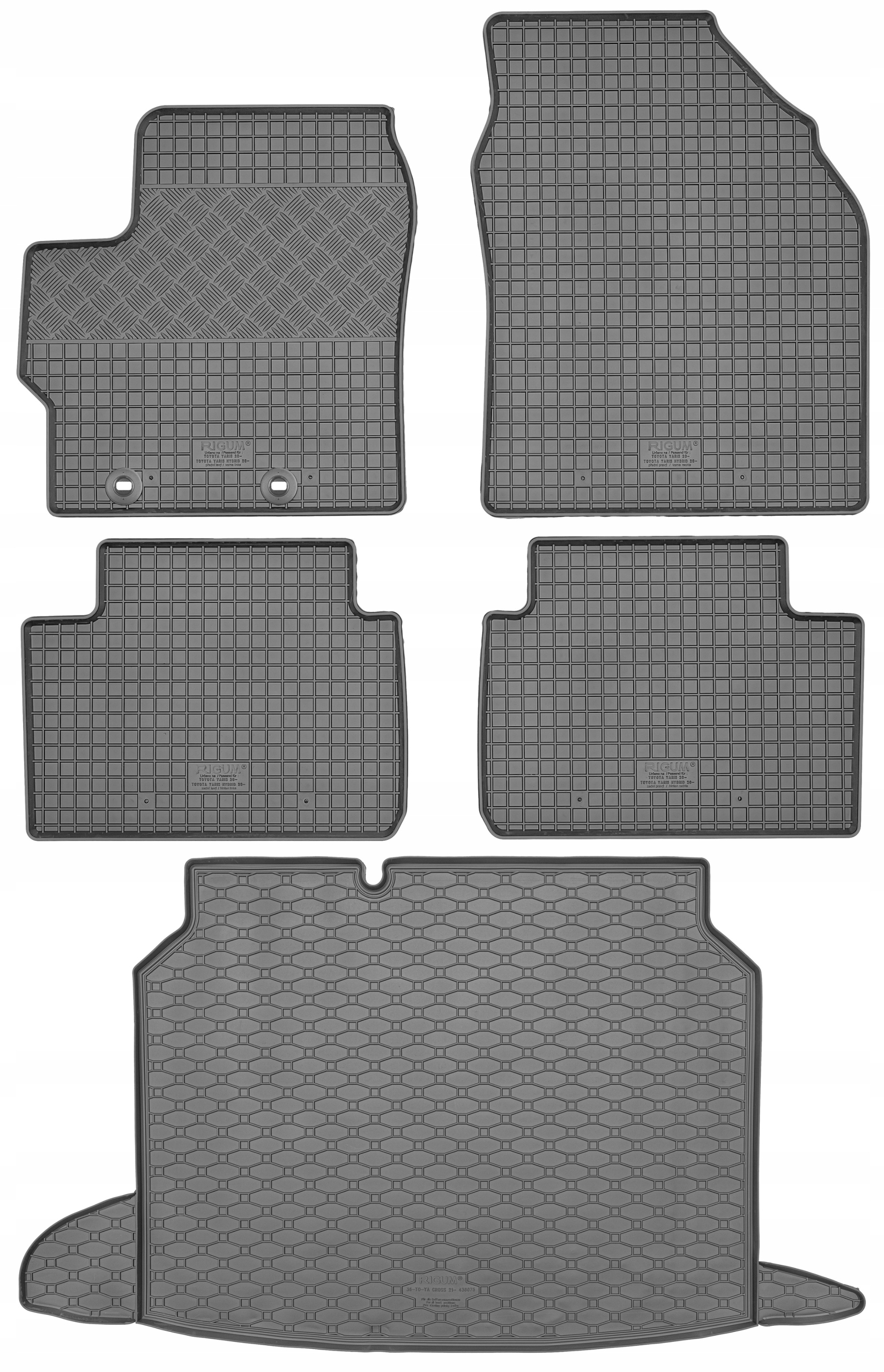 Toyota Yaris Cross Crossover od roku 09.2021 Sada Koberce batožinový priestor