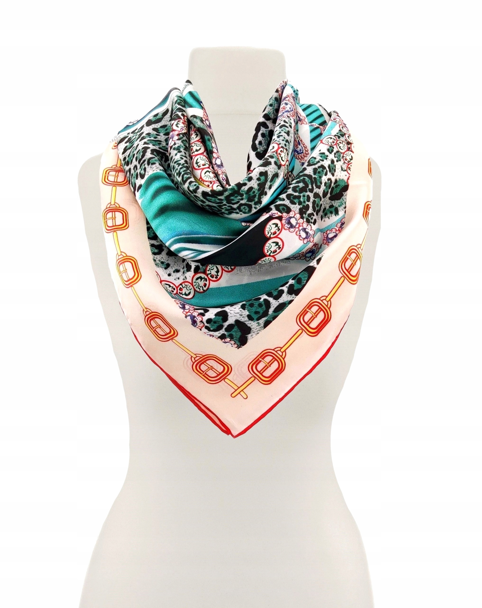 100% Hedvábný Značkový Šátek Šála Kvalita Q