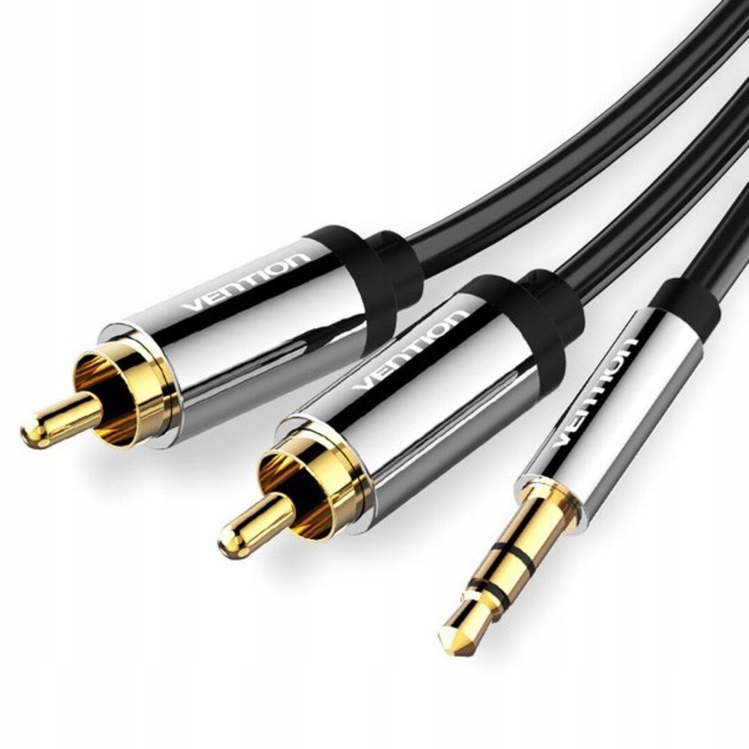 Kabel audio 3.5mm do 2x Rca 2m Bcfbh Lindy dźwięku