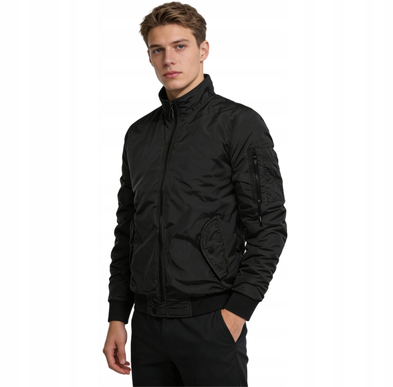 Bunda Bomber Se Stojáčkem, Manžetovými Manžetami A Teplou Podšívkou