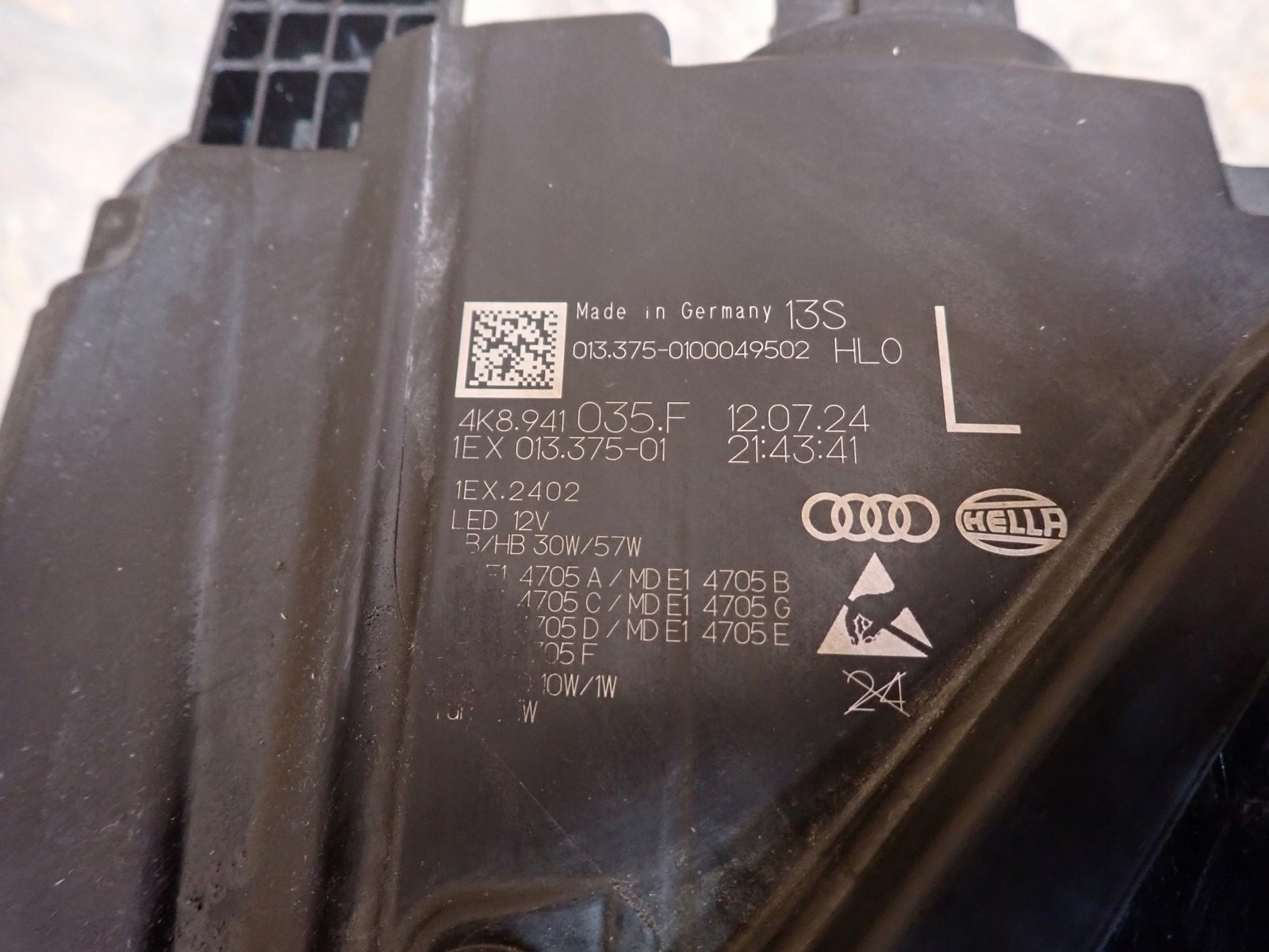 light left REFLEKTOR left FULL LED MATRIX AUDI A7 RS6 4K8 C8 18- 4K8941035F