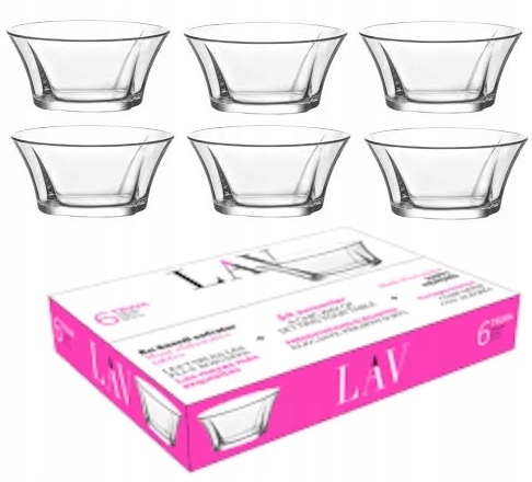

Lav 6 salaterek szklanych Truva 12 cm 310 ml W-wa