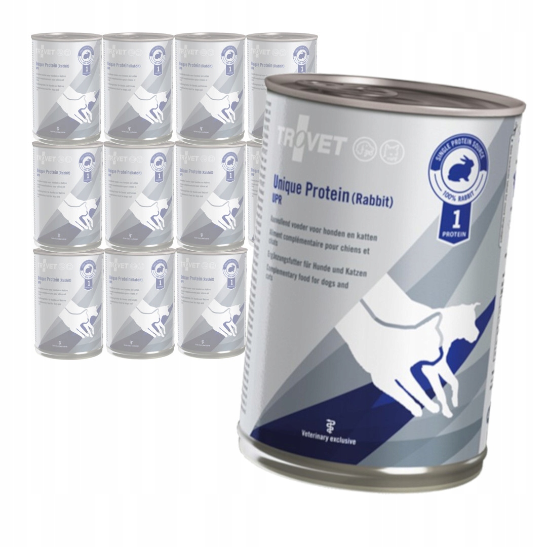 Levně Trovet Unique Protein Upr 12x400g Vlhké Krmivo pro psy a kočky s králíkem