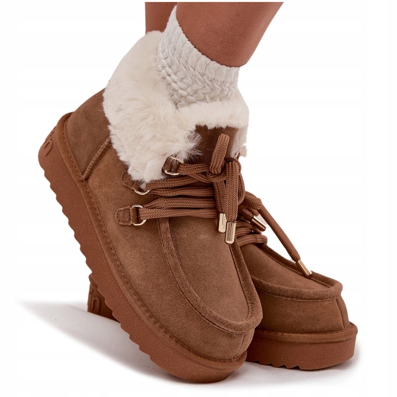 Sněhule Z Přírodního Semiše Kožíšek D.franklin DFSH375006 Camel 39