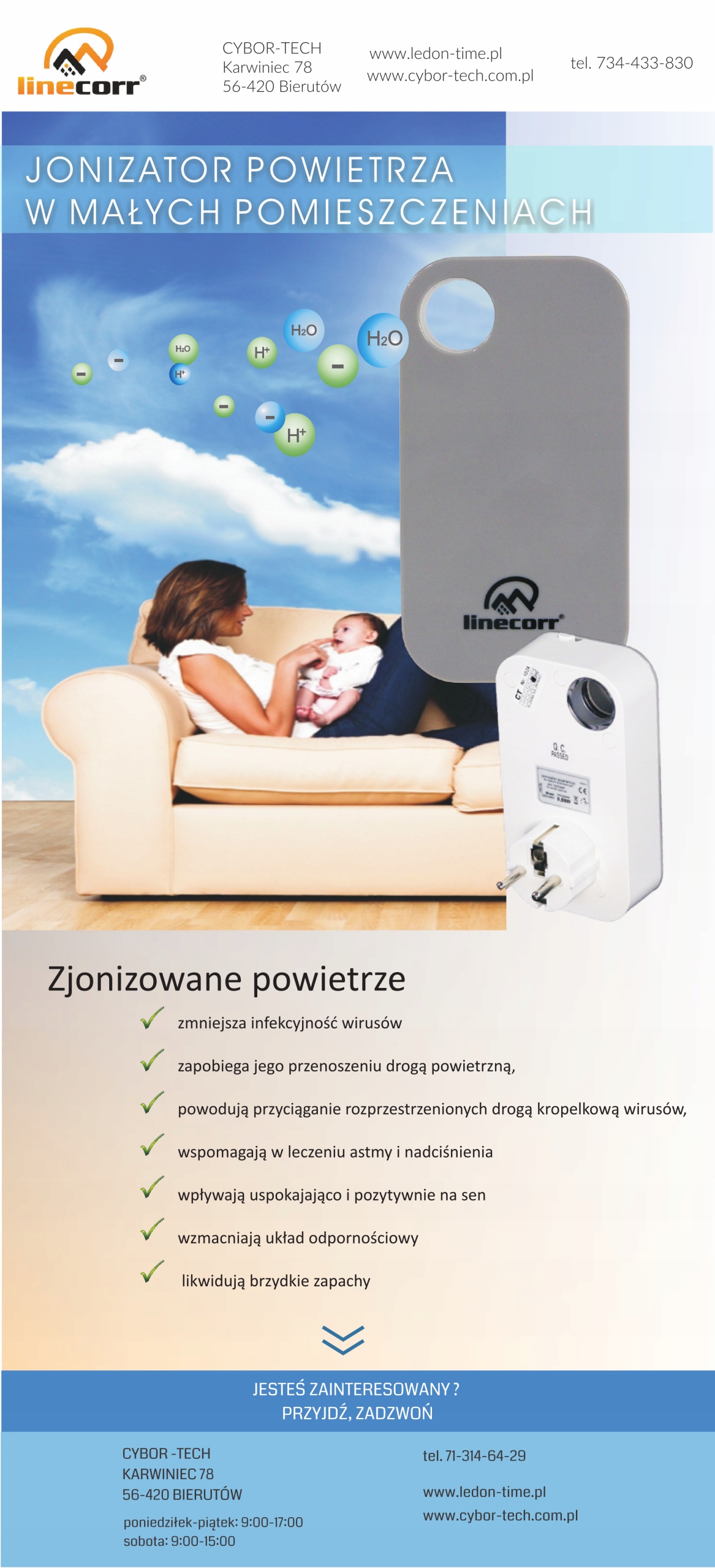 Jonizator powietrza dla małych pomieszczeń OZO-001 EAN (GTIN) 5901549991147