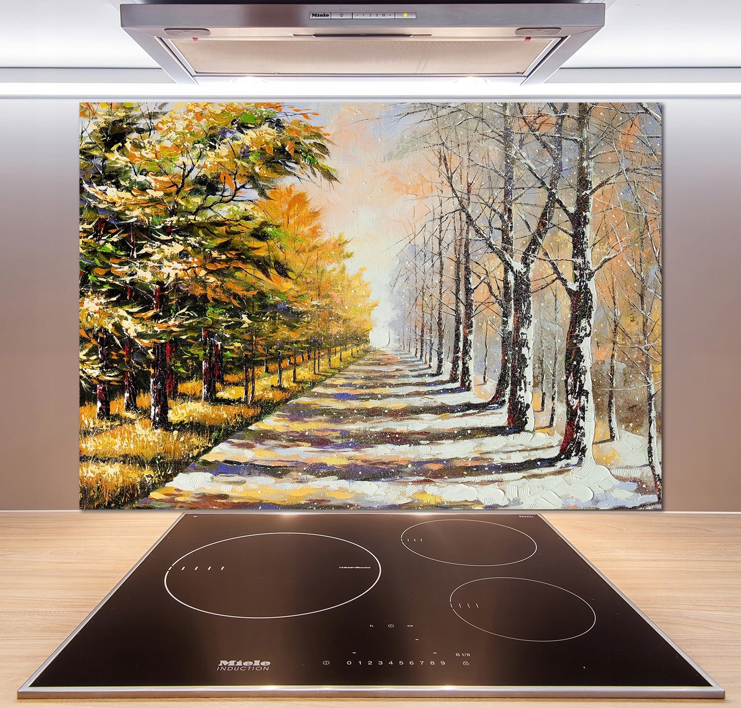 

Panel do kuchni Jesień kontra zima 100x70 + Klej