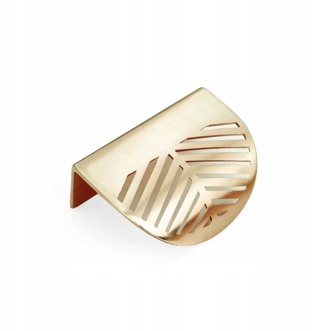 

Uchwyt Meblowy Krawędziowy Jodełka Złoty Gold L-60