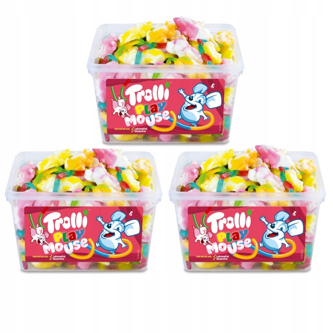 Żelki Playmouse 3x75szt 3,6kg Trolli