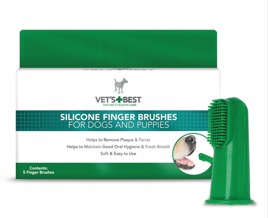 

Vet's Best silikonowa szczoteczka do zębów 5szt.