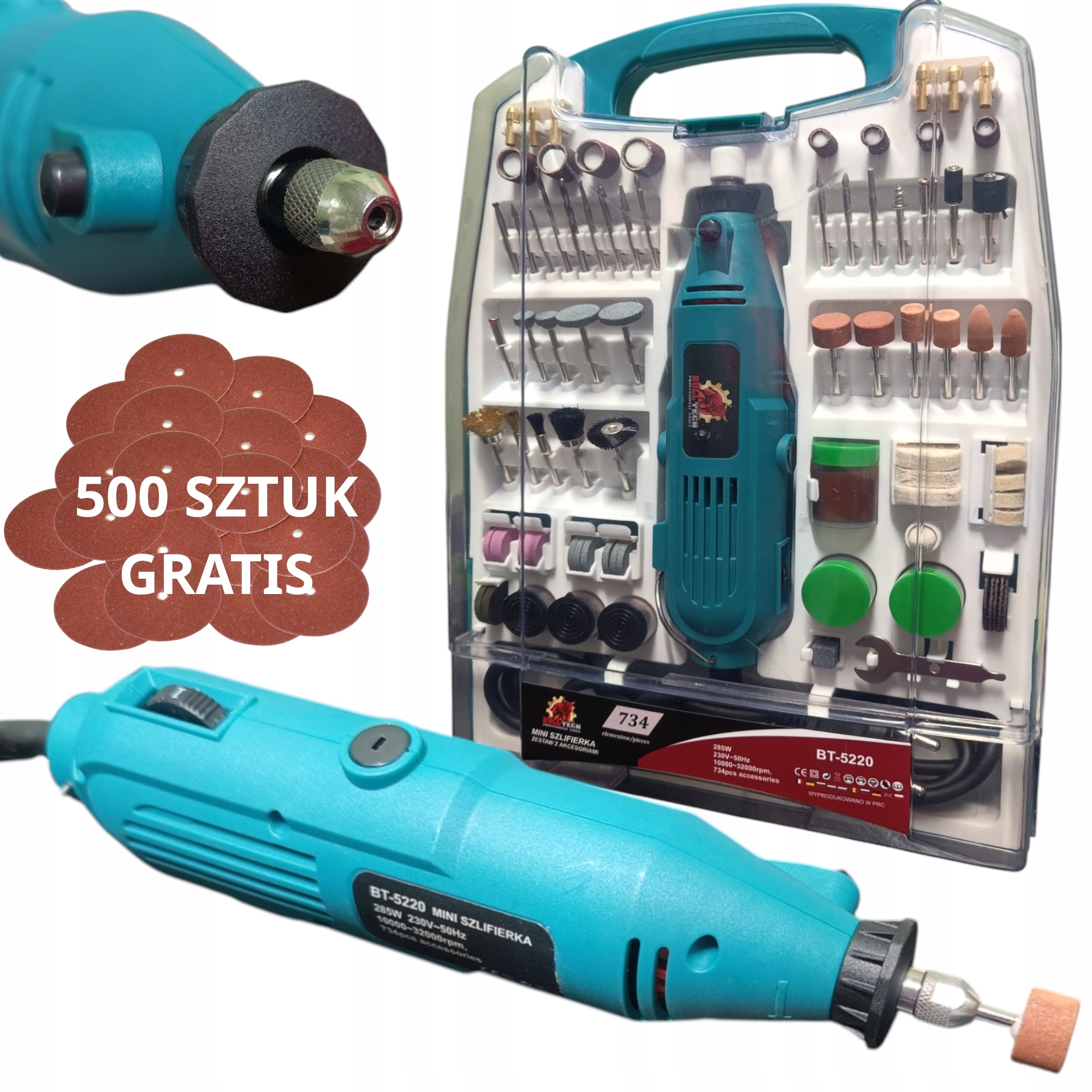 Miniszlifierka Wielofunkcyjna Dremel 285W Końcówki Akcesoria