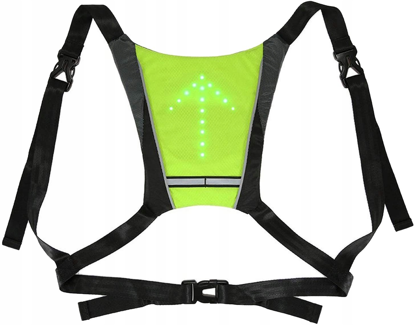 KAMIZELKA ODBLASKOWA LED Sportowa na Rower do Biegania Żółta USB