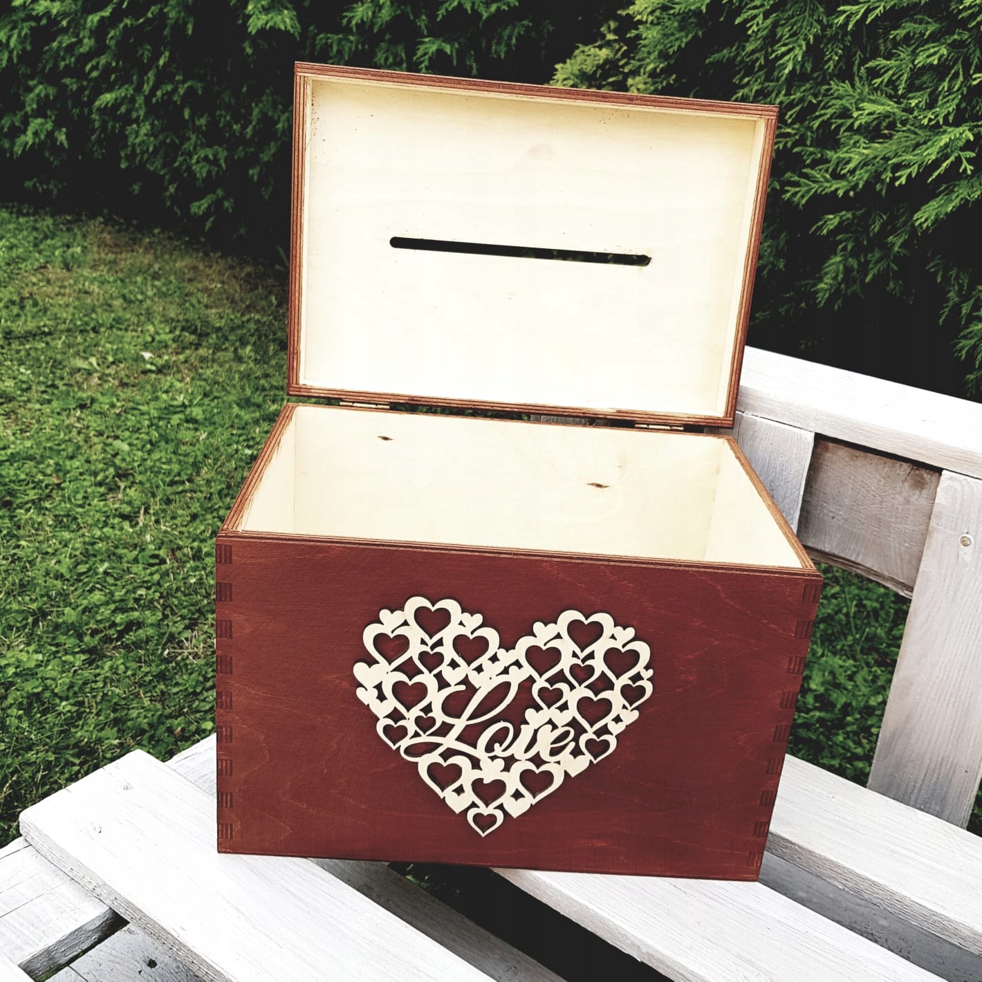 KOMPLET PUDEŁKO NA KOPERTY + NA OBRĄCZKI ŚLUB Cechy dodatkowe brak