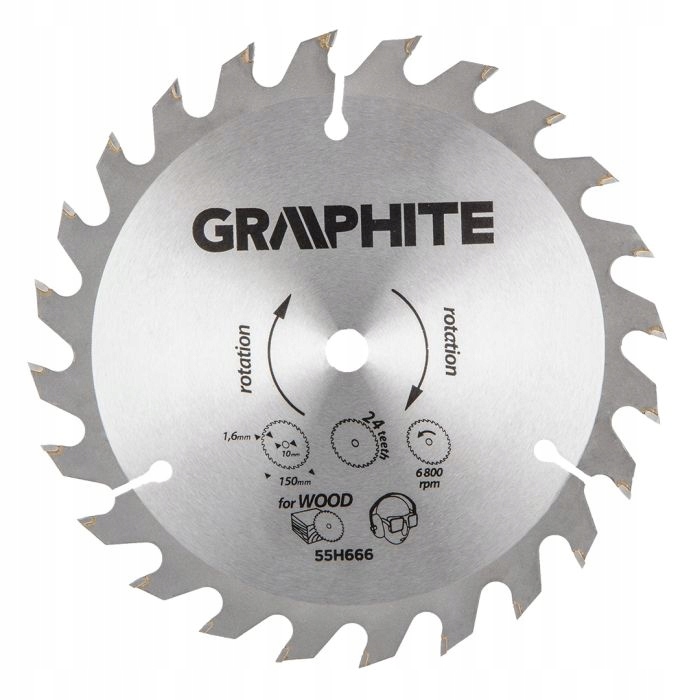 

Tarcza Do Pilarki 150X10MM 24Z Graphite 55H666