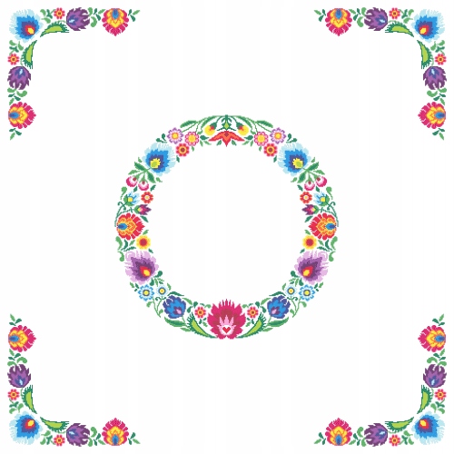 Vyšívací sada křížková Etnický ubrus-kruh