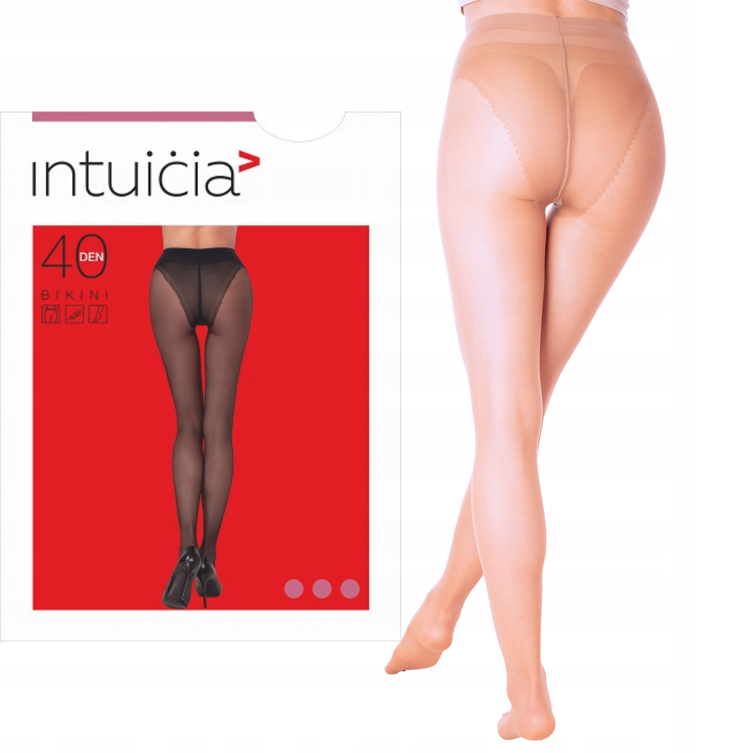 

Cieliste rajstopy damskie Bikini 40 Den Intuicia 3