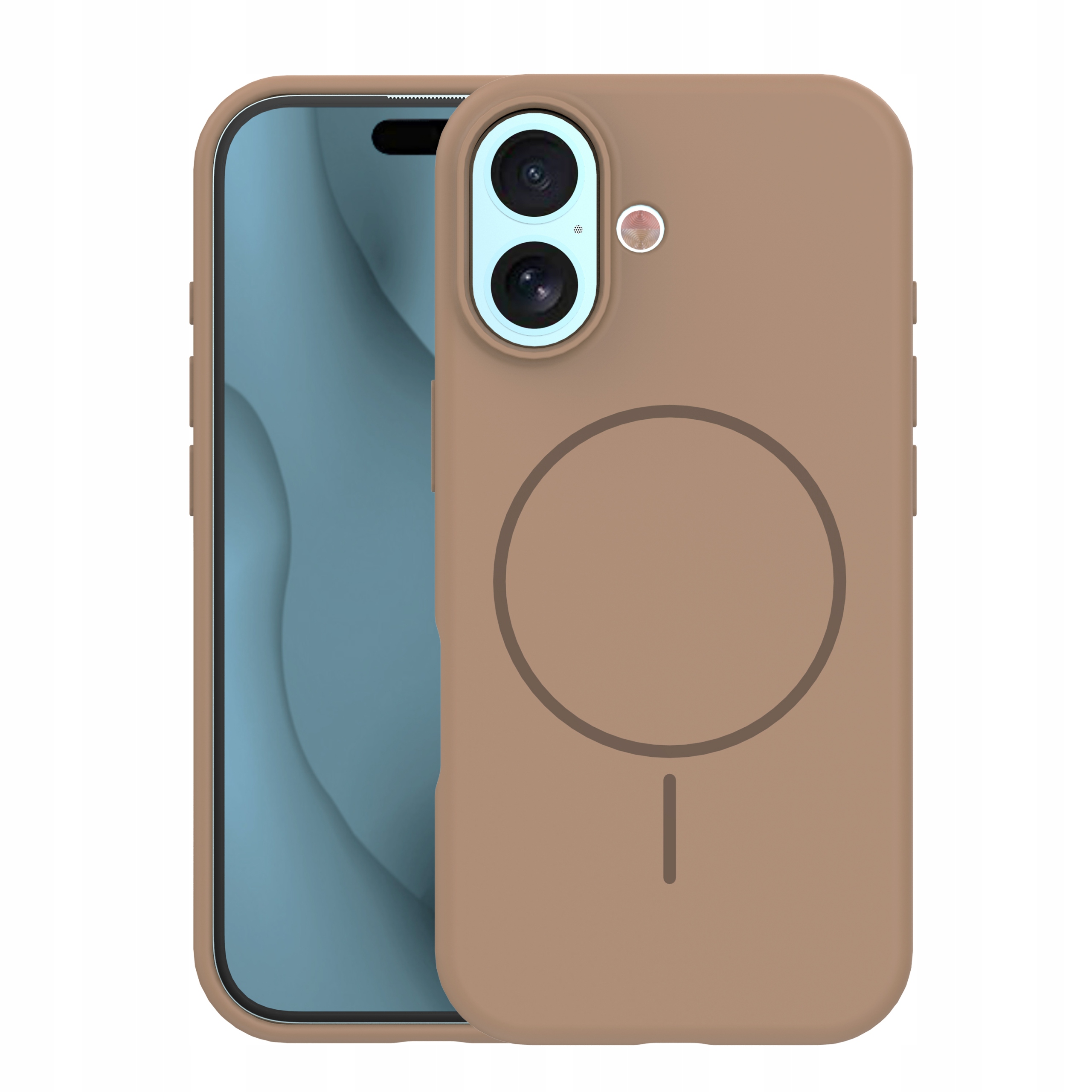 Telforceone Nakładka Silicone Mag Do Iphone 17 6 3 Magsafe Ochronna Brązowa