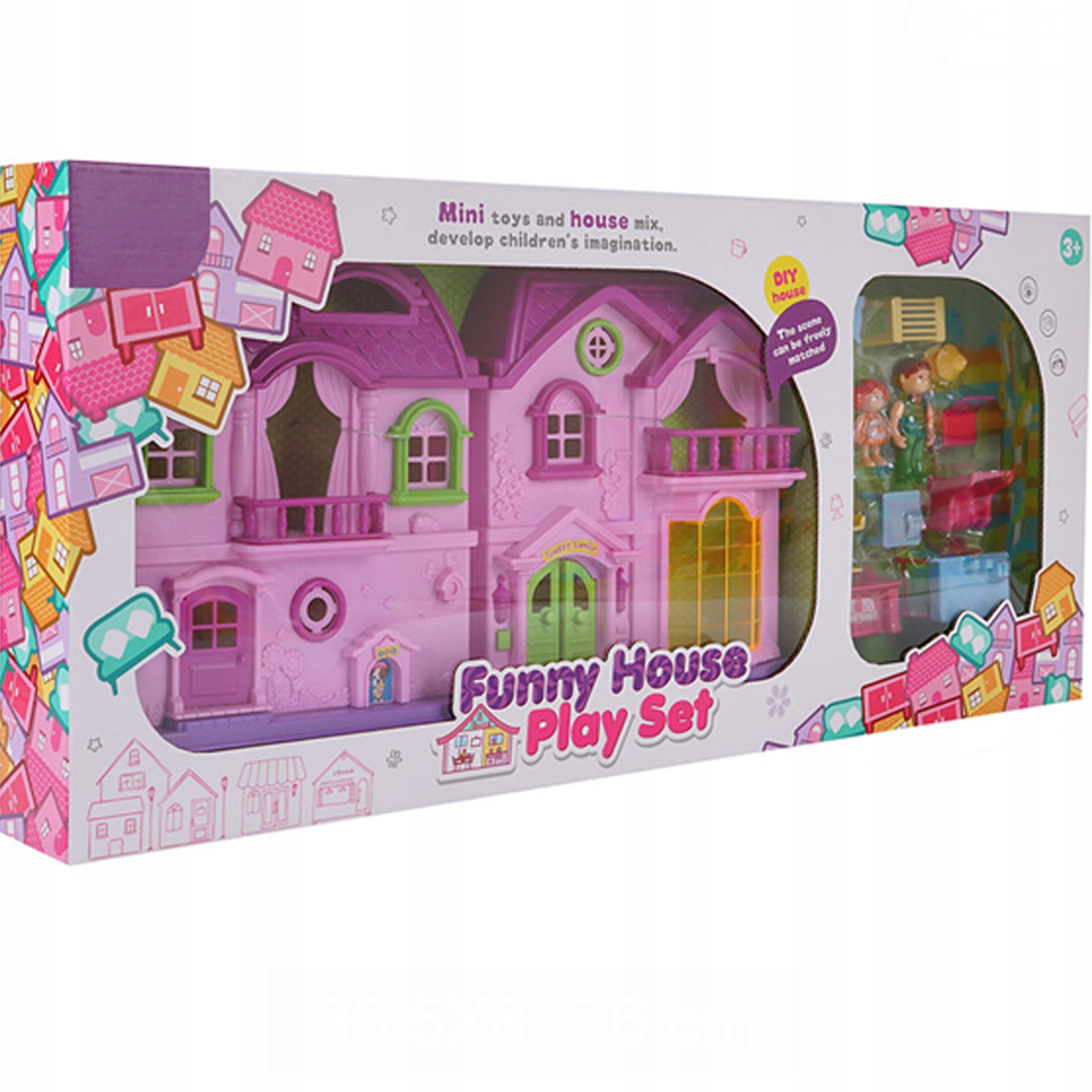 DOMEK DLA LALEK Rozkładany MEBELKI ŚWIATŁÓ DŹWIĘK Kod producenta 60268