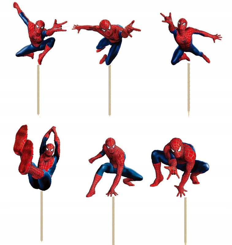

24szt Topper Spiderman Spidey Tort Urodziny pikery