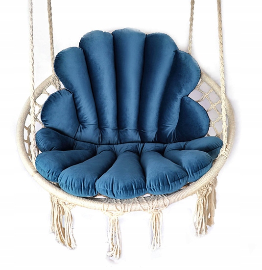 BOCIANIE GNIAZDO WISZĄCY FOTEL Z PODUSZKAMI OGRÓD Kod producenta bocianie-gniazdo-muszelka-granatowe