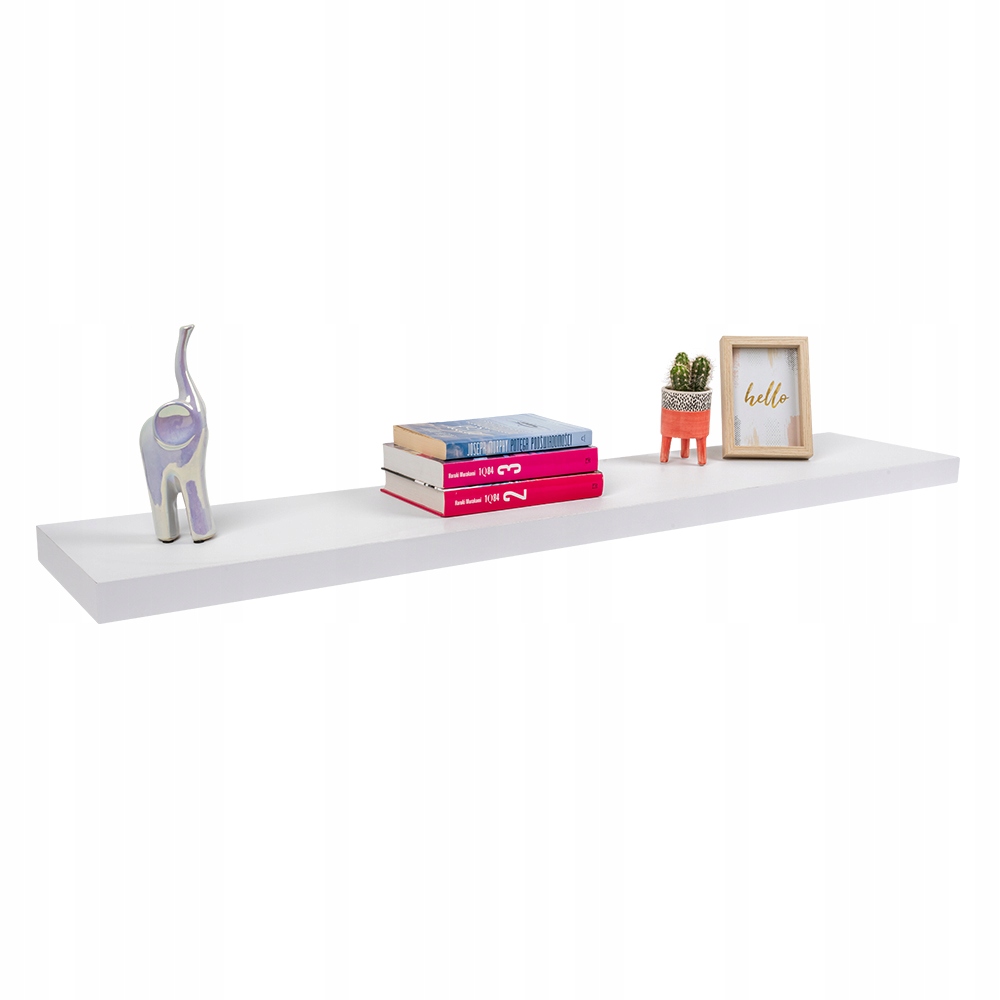 Półka ścienna samowisząca - wisząca 118x23 Biała EAN (GTIN) 5907708143655