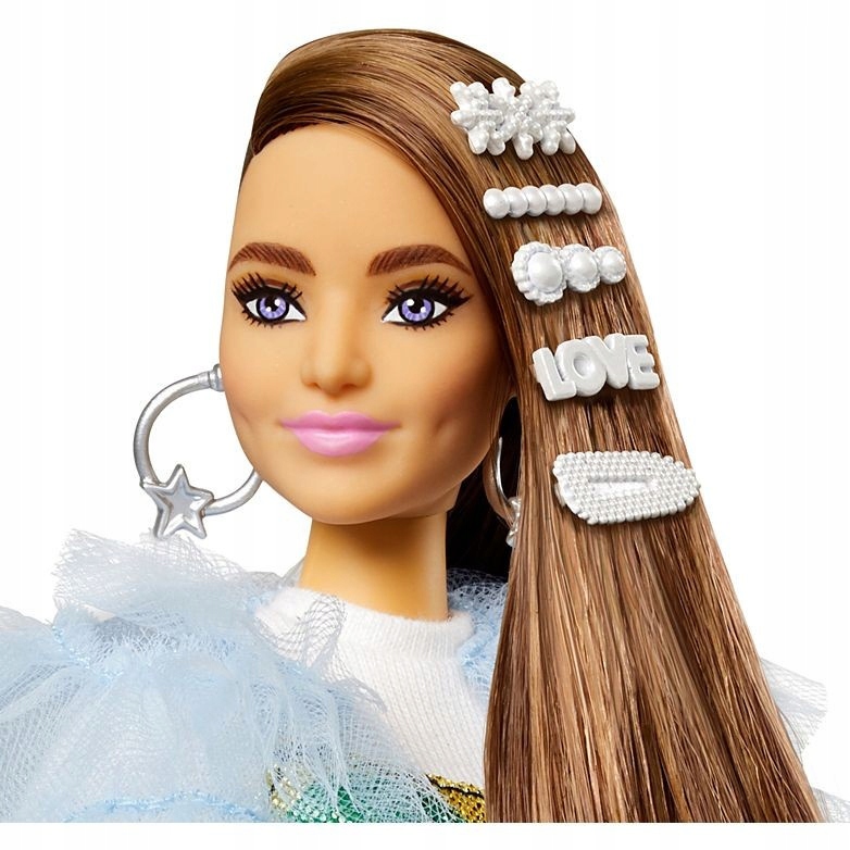 Lalka BARBIE EXTRA Moda Lalka Zwierzątko + akces Kolor wielokolorowy