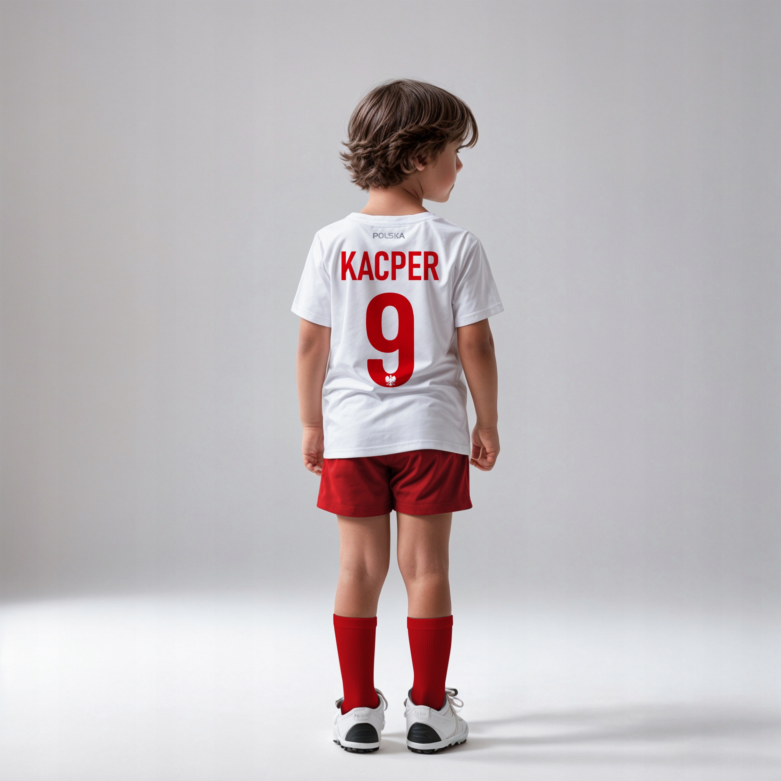 Komplet Piłkarski Dla Dzieci z Imieniem Rozmiar 134-140