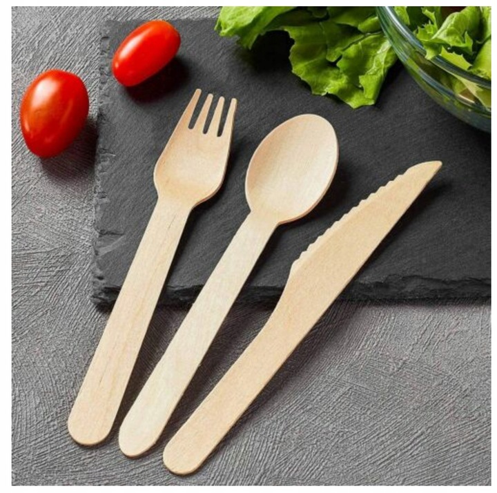 Sztućce jednorazowe drewniane ECO zestaw 24 el. Marka Koopman