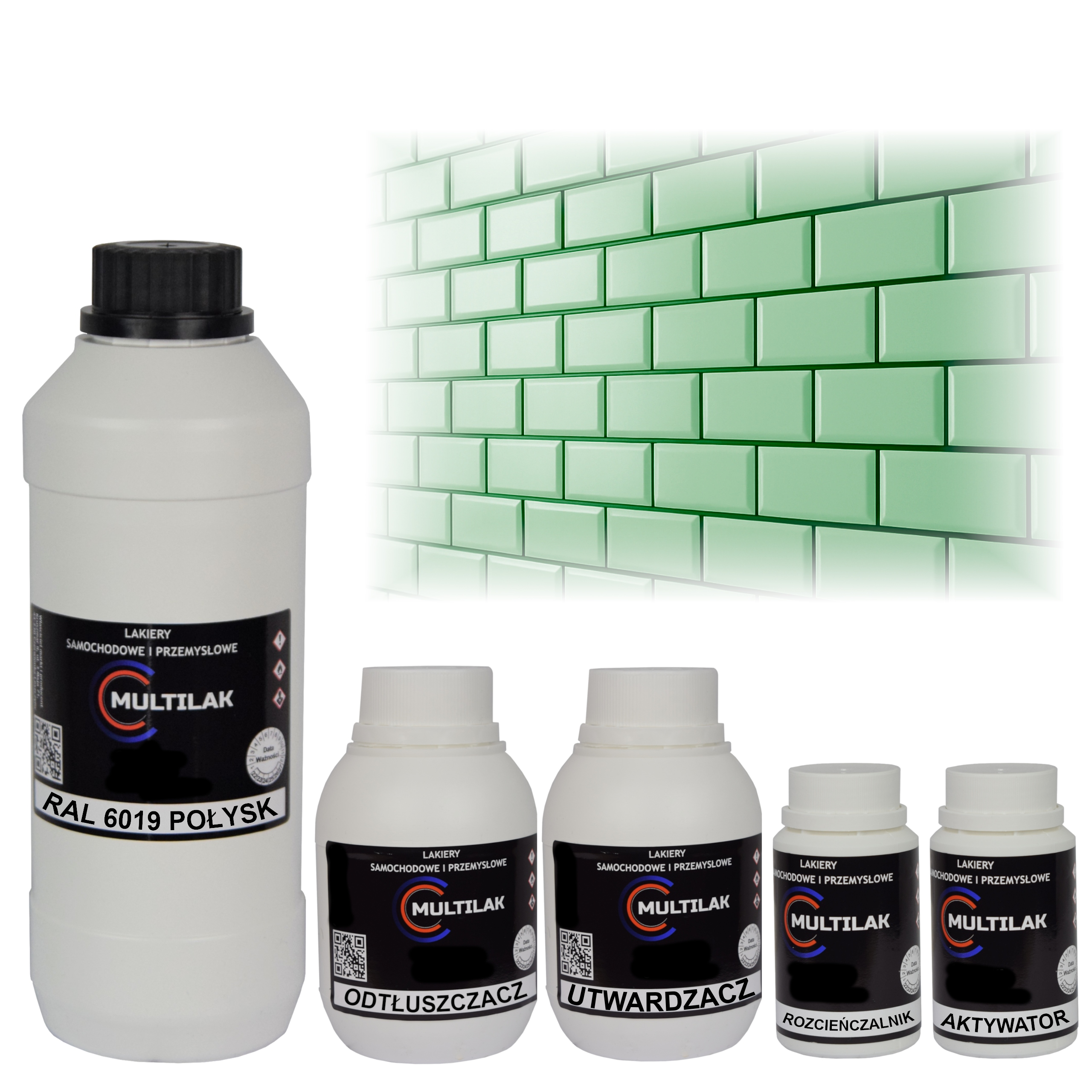 Lak farba Ral 6019 na glazúru dlaždíc a dlaždíc na valček, štetec 1L Lesk