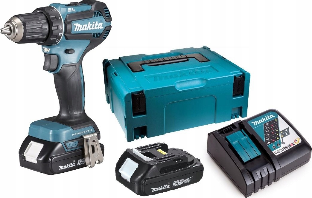 Makita Aku Šroubovák 18V DHP485RAJ 50/27Nm 2x2,0Ah Bl