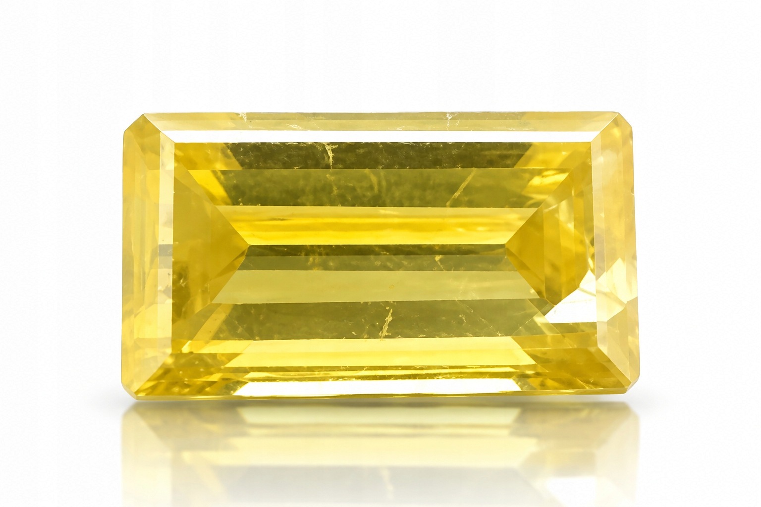 Přírodní diamant 0.02 ct Žlutá bageta certifikát Wbd