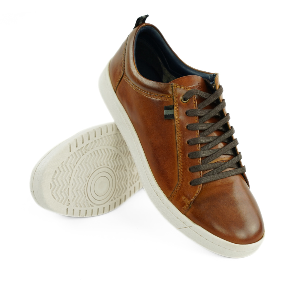 Pánské kožené tenisky šněrovací casual elegantní 41