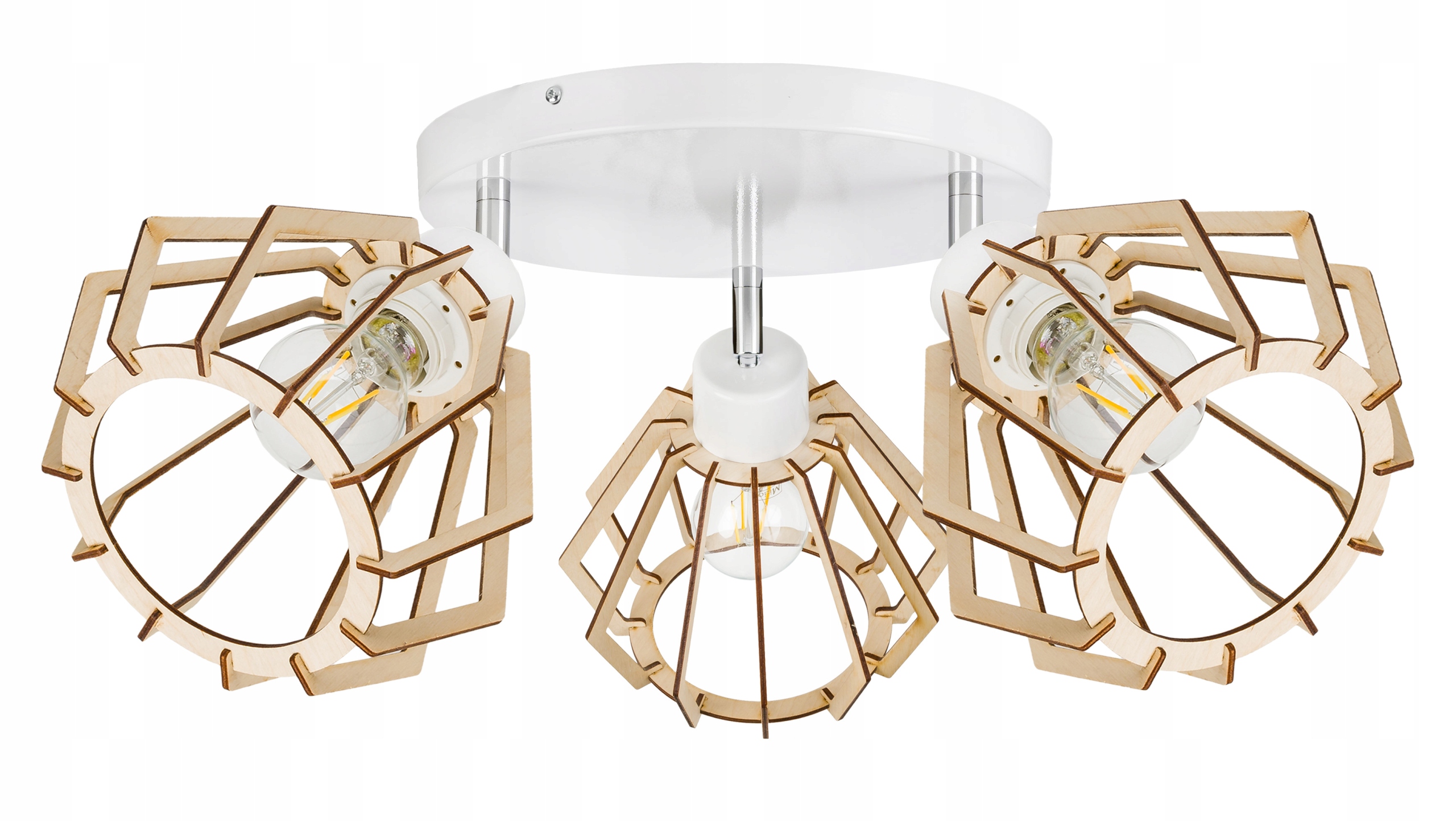 Lampa stropní svítidlo Pohyblivý Lustr loft Dřevo