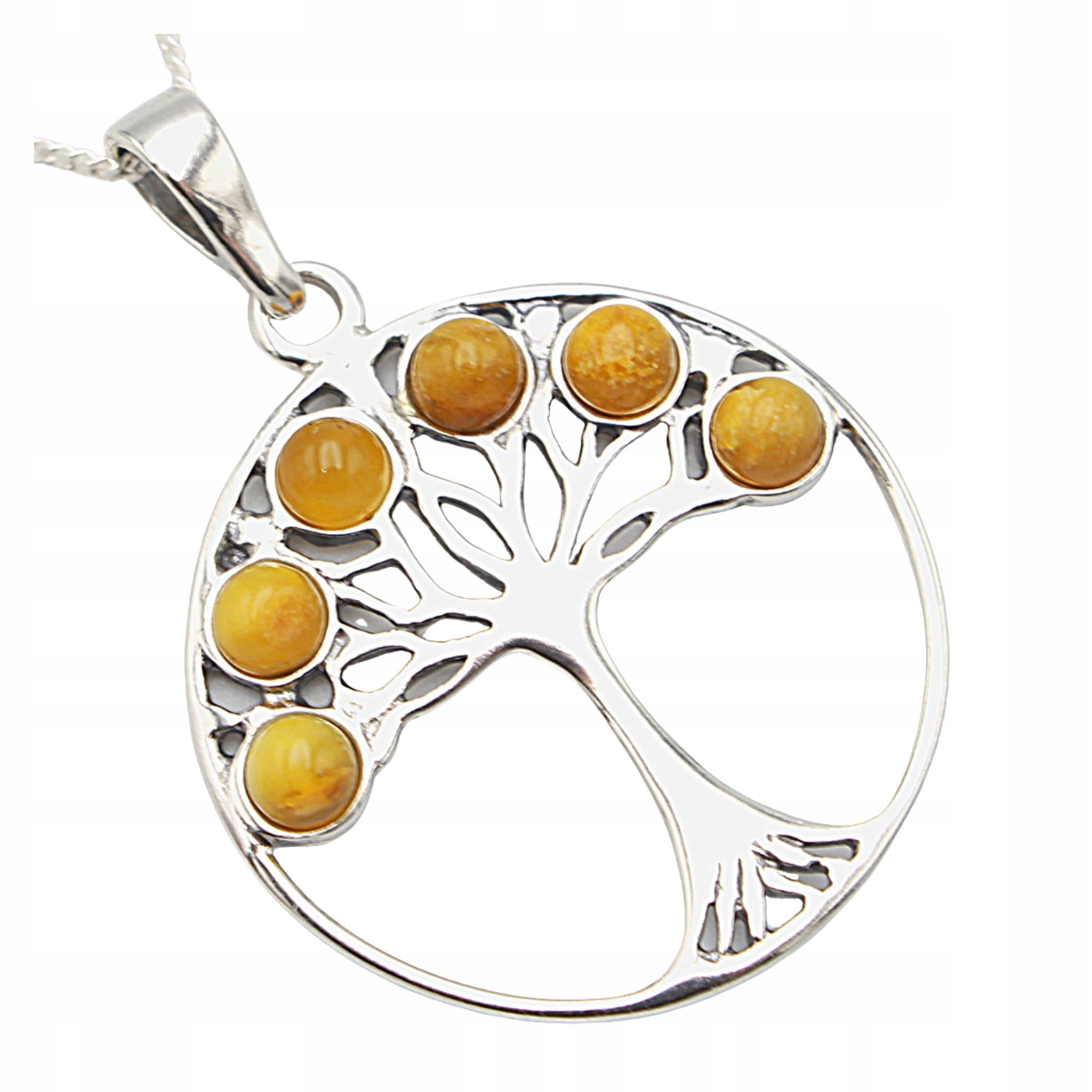 Přívěsek přívěsek Náhrdelník s jantarem Dřevo