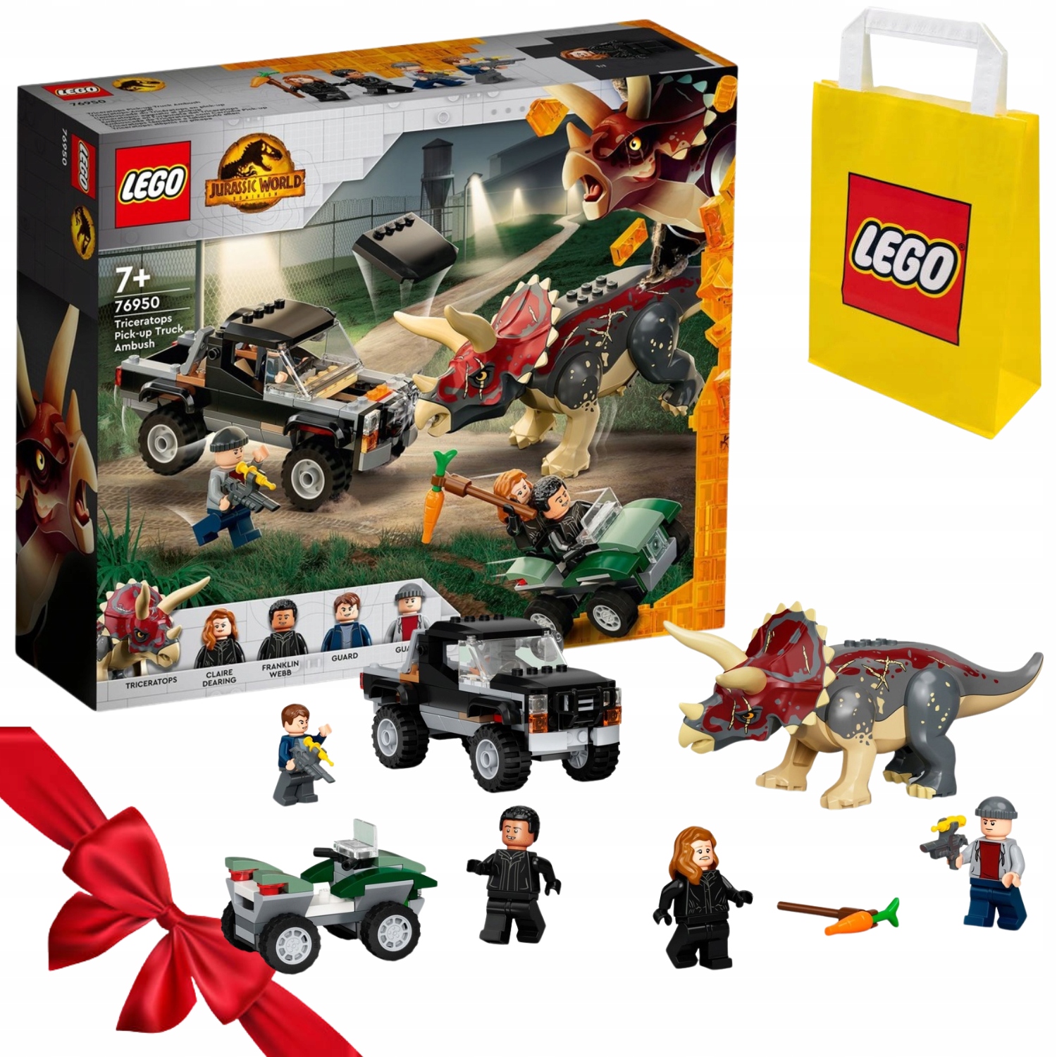 Zestaw Klocków Lego Jurassic World 76950 Triceratops I Zasadzka Z Pick-upem