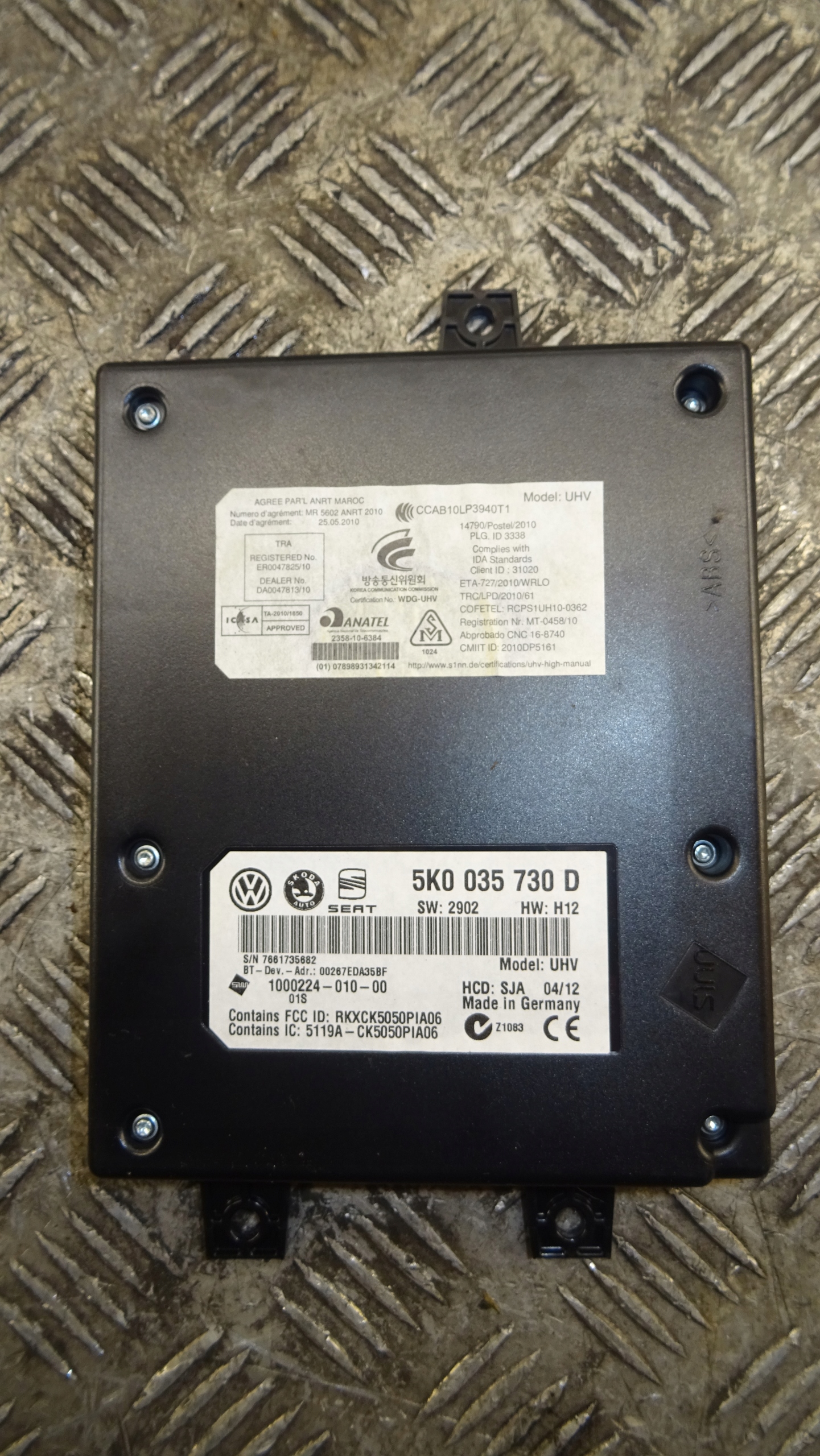 modulo BLUETOOTH VW GOLF VI PASSAT B7 CC 5K0035730D