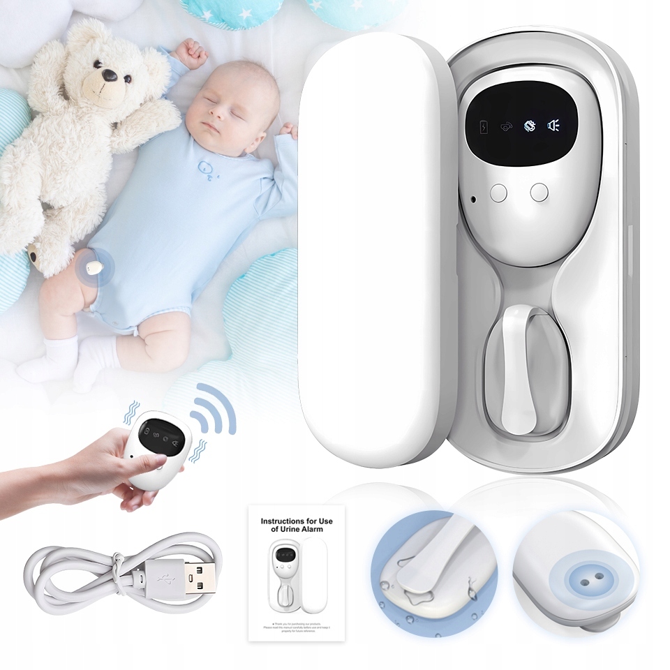 Alarm Probuzení Bezdrátový Senzor Vlhkosti V Namáčecím Lůžku 3 Režimy