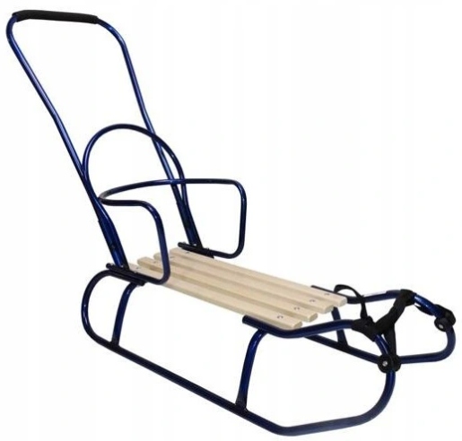 

Sanki z Oparciem i Pchaczem Granat Produkt Polski