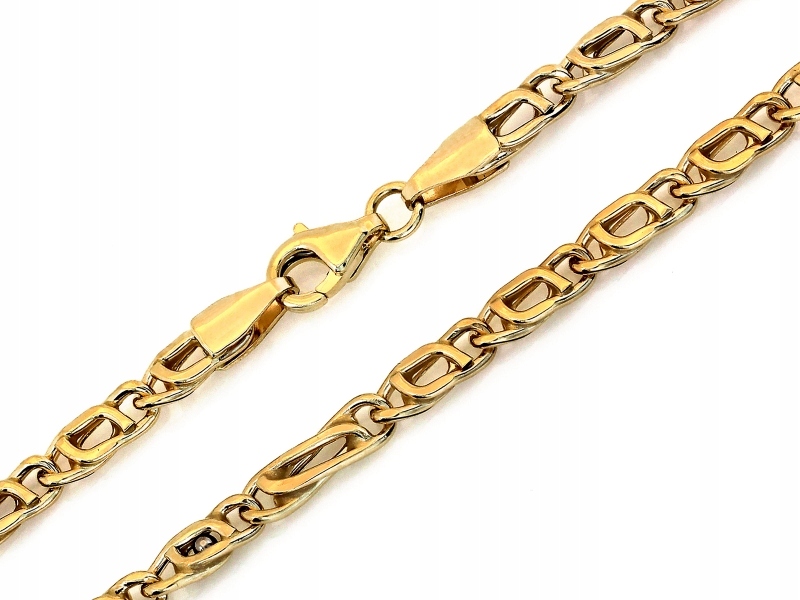 Řetízek zlatý 585 tygří oko univerzální r45 efektní 14k vazba