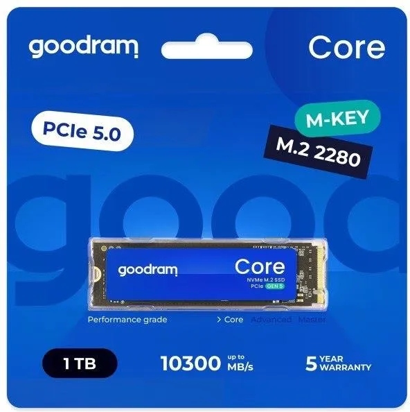 Dysk Ssd GoodRam Core 1TB M.2 2280 Pci-e x4 Gen5 NVMe