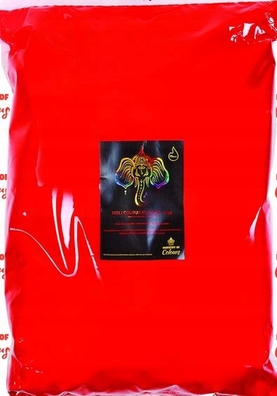 Barevný prášek Holi 5kg pudr Červený Red 5000g Písek velký sáček