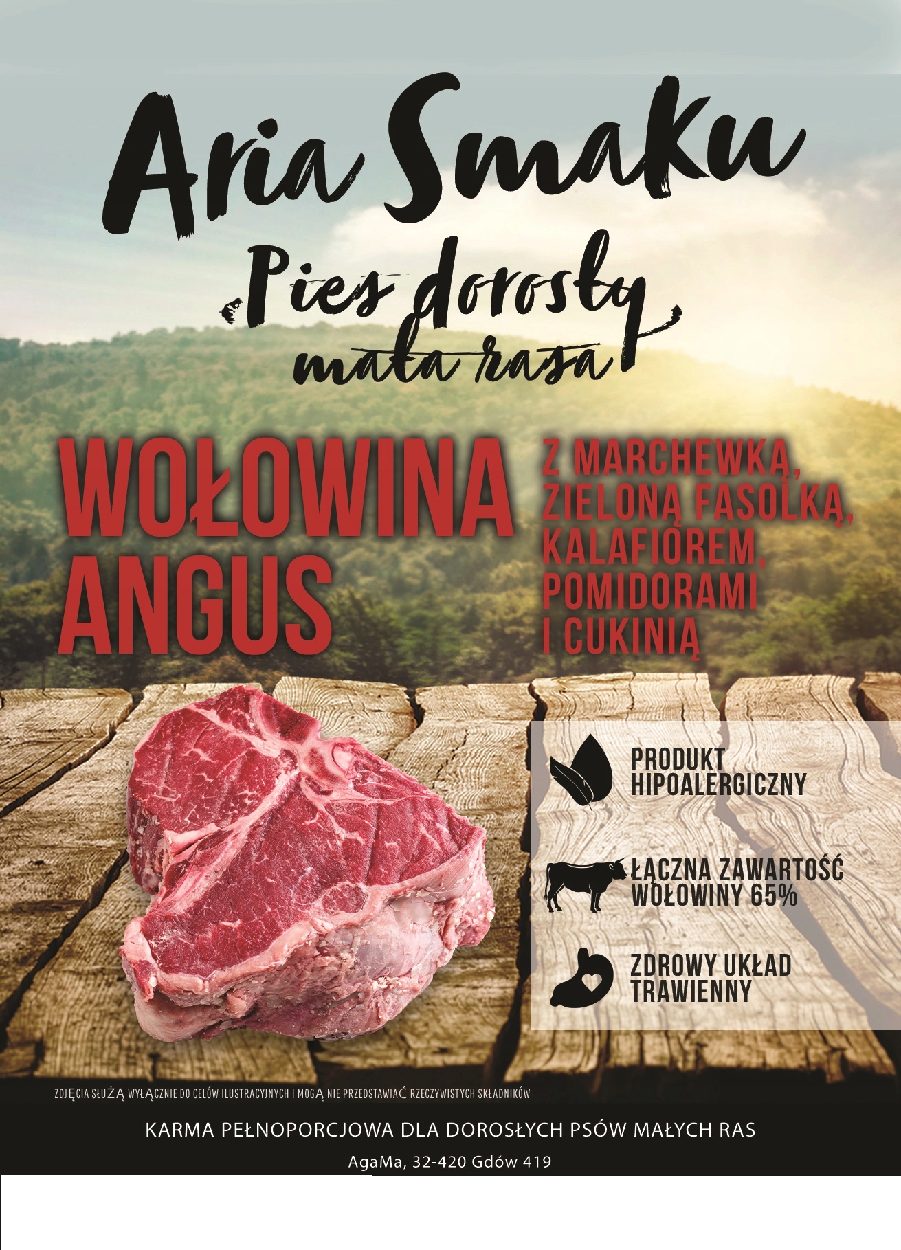 Levně Aria Příchuť Mini Hovězí Maso Bez Obilovin Krmivo Pro Malá Vysokomasová Plemena 6KG